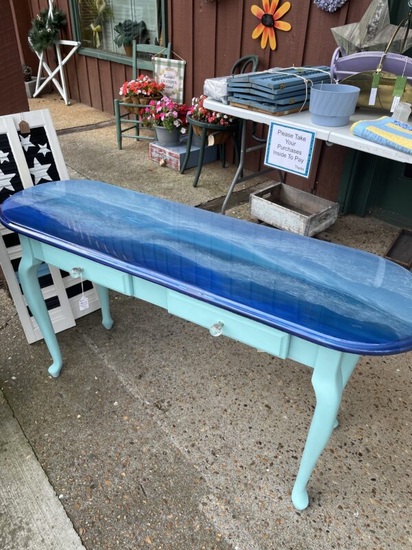 SOLD - Table - Console Epoxy Seaside