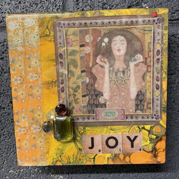 6x6 Wood Block - Joy