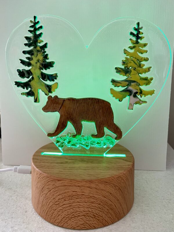 Heart Night Light - Bear