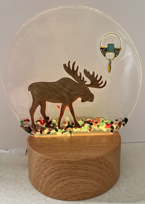 Heart Night Light - Moose